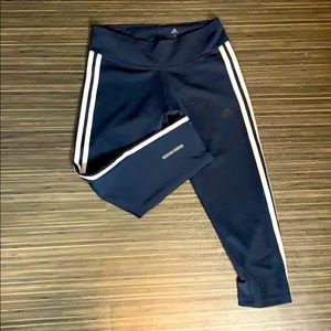 Adidas Dark Blue Capri Leggings in Climalite Small
